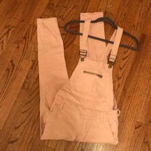 Forever 21 Pink Denim Overalls